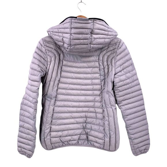 Halifax Traders Light Gray Hooded Goose Down Filled Puffer Jacket Size Medium - Picture 5 of 5